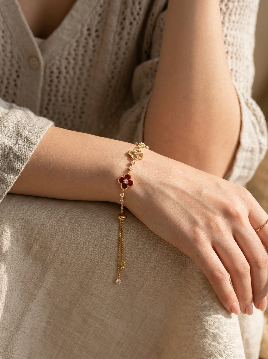 The Scarlett Clover Bracelet