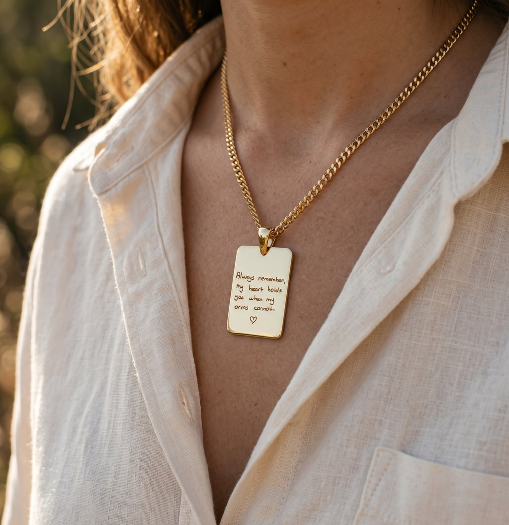 The Keepsake Engraved Message Necklace