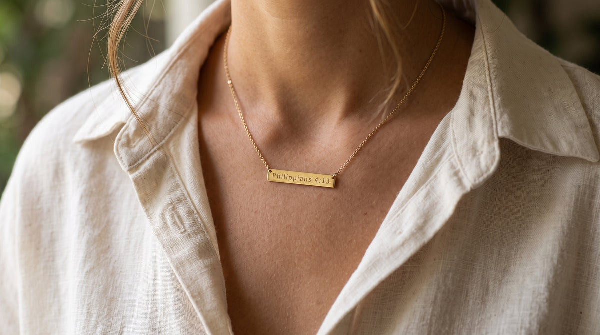 The Grace Scripture Bar Necklace