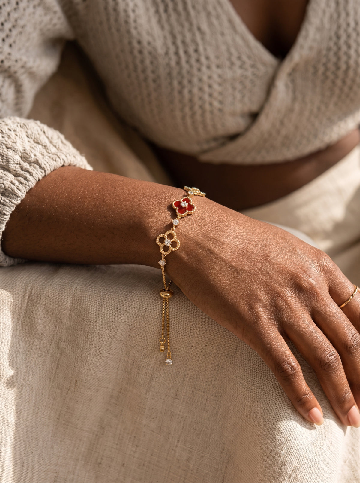 The Scarlett Clover Bracelet