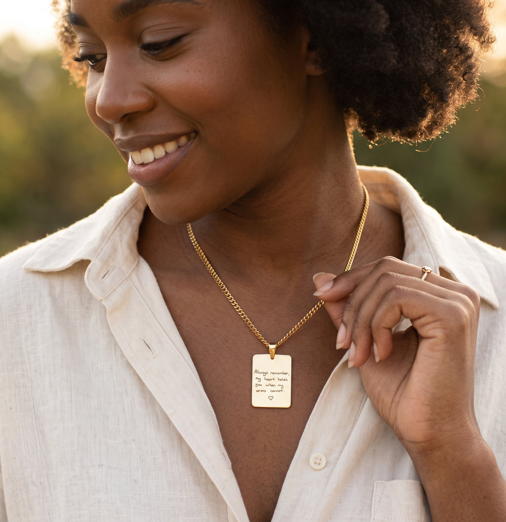 The Keepsake Engraved Message Necklace