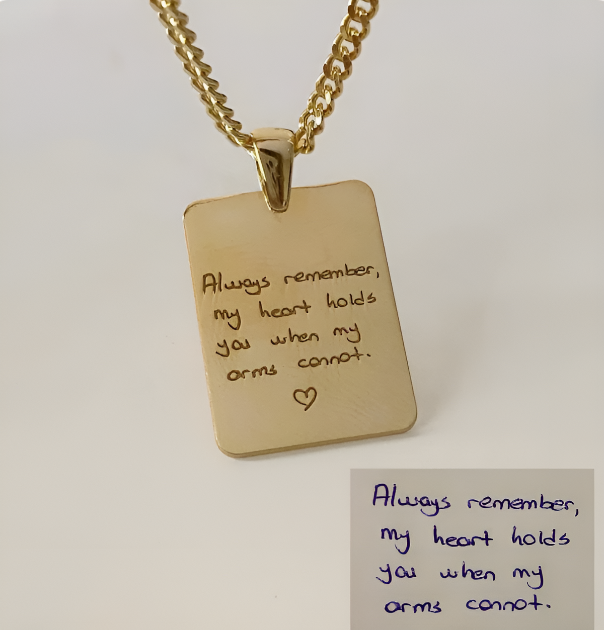 The Keepsake Engraved Message Necklace