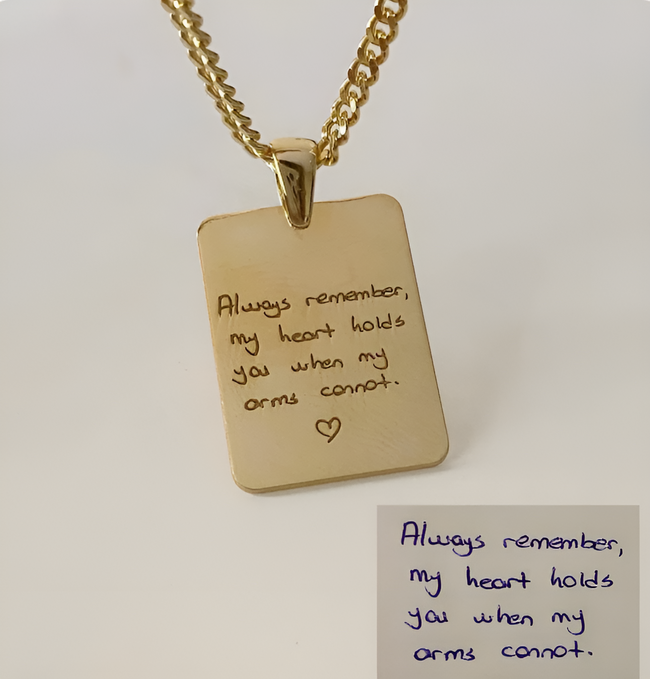 The Keepsake Engraved Message Necklace